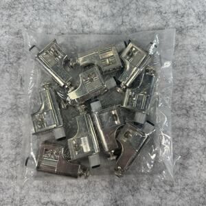 (QTY 10) ROK Hardware Nickel Soft Close Damper for Cabinet Doors SCD103 - Silver